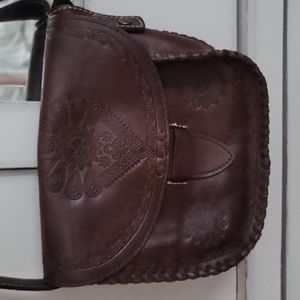 Patricia Nash Brown Leather Cross Body Bag